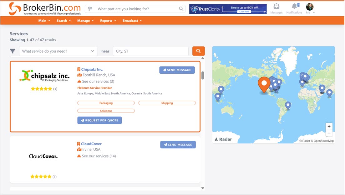 Service Directory screenshot example